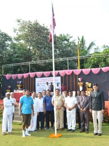 CBSE VOLLEYBALL CLUSTER IX 2017 CBSE Flag Hoisting